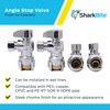 SharkBite 1/2 x 3/8 Inch Compression Angle Stop Valve, Pack