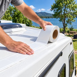RV Roof Repair Tape for Leak Sealing – Waterproof Aging-Resistant Butyl Tape for RV, Boat, Truck & Trailer Roofs
