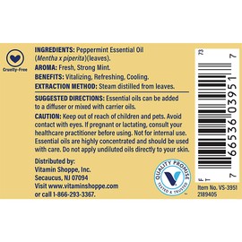 Peppermint - 100% Pure Essential Oil - Vitalizing, Refreshing, & Cooling Aromatherapy (1 fl. oz.)