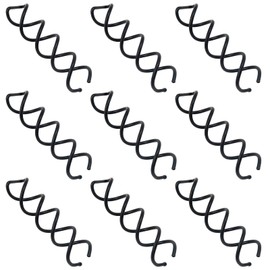 TUUXI 10pcs Spiral Hair Pins 2 Inch Bun Twister Spiral Bobby Pins Black Spin Clip for Thick Hair Non Scratched Round Clip Bun Maker for Women