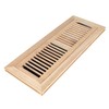 Hardwood White Oak Floor Register, Flush Mount with Frame, 4x14