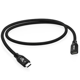 80Gbps USB C Extension Cable for Thunderbolt 5 [1.64FT], Short USB-C Male to Female Cord up to 8K@60Hz Video 240W PD Fast Charging Compatible with Thunderbolt 4/3/USB4 V2 Extender