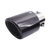 Simoni Racing Exhaust Trim Round/Slanted Shiny Carbon + Stainless Steel