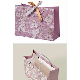 MEIQIAOLEI Wrapping Bag, Handbag, Paper Bag, Gift Bag with Ribbon, Set of 3, Gift, Wrapping, Christmas, Birthday, Packaging, Valentine's Day, Gift, Present (1)