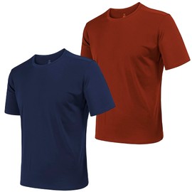 AJGAI 2&5 Pack Men's Sports T Shirts,Crew Neck Breathable Quick-Dry Short Sleeve,Ultra-Soft Lightweight Gym Tees for Athletic Running and Casual