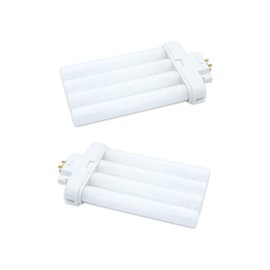 lumenivo FML27/65K Quad Tube FML 27W 6500K Bulb T4 Plugin Light Bulb Sunlight Lamp Replacement Bulb - Daylight Color Temperature - GX10q-4 4 Pin Base - 10,000 Hours - 1330 Lumens - 2 Pack