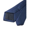 Elfeves Men's Classic Navy Blue Jacquard Woven Ties Check Pattern