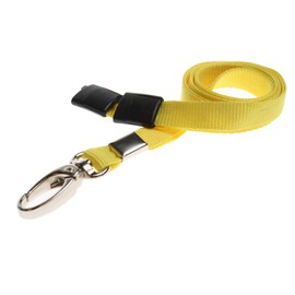 ALG ID Cards® Yellow ID Card Badge Holder - Yellow Lanyard Card Holder - Yellow Lanyard Neck Strap with Metal Clip & Safety Breakaway Release for Pass Holder