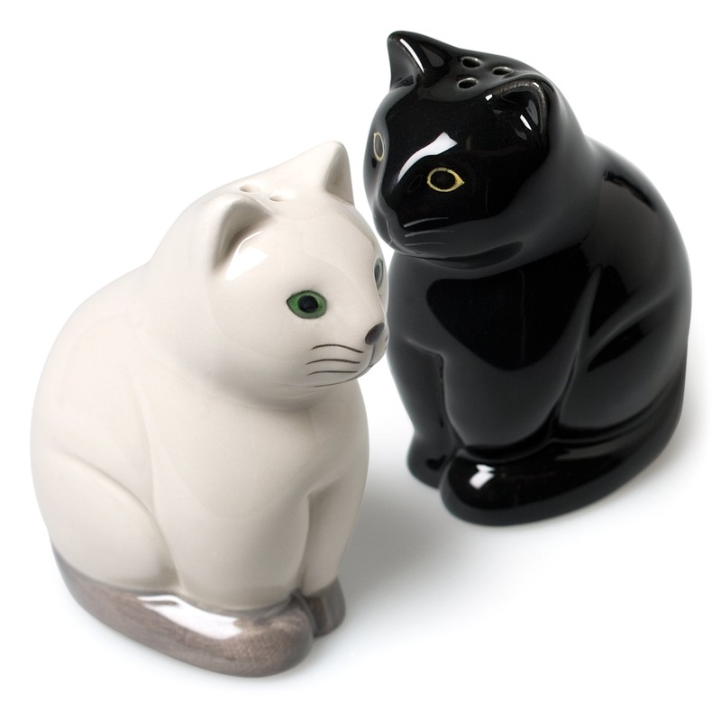 Abbott Collection 27-FELINE Sitting Cat Salt and Pepper Shaker Set,