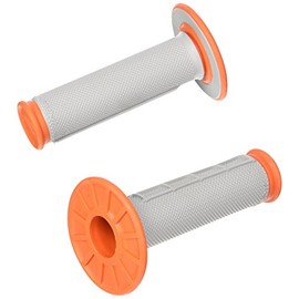 Renthal - MX Dual Compound Grips 1/2 Waffle - Grey/Orange (G155)