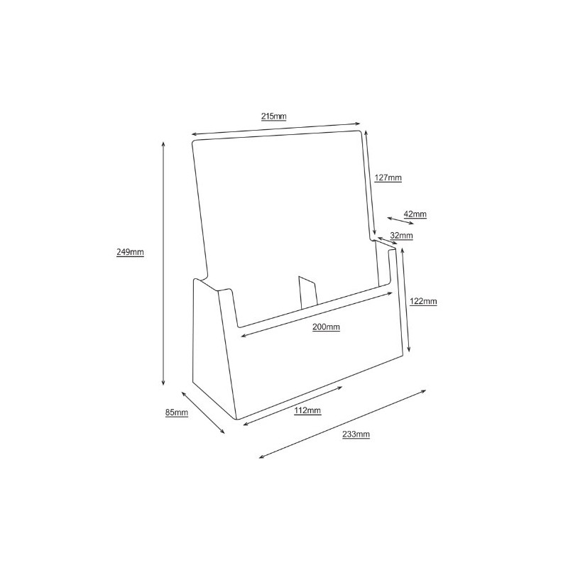 Taymar 2C112 DL Leaflet Dispenser with 2 Side by Side
