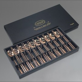 (10x10) Color Titanium Korean Cutlery Gift Set 10-Piece Box Rose Gold / (텐바이텐)컬러티타늄 한식수저 선물세트 10벌박스 로즈골드