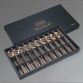 (10x10) Color Titanium Korean Cutlery Gift Set 10-Piece Box Rose Gold / (텐바이텐)컬러티타늄 한식수저 선물세트 10벌박스 로즈골드