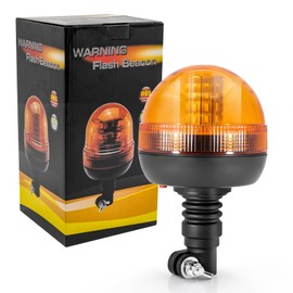 40LEDs Emergency Flash Strobe Rotating Light Amber Truck Beacon Light for 12V/24V Vehicles Forklift Truck Tractor Golf Carts.