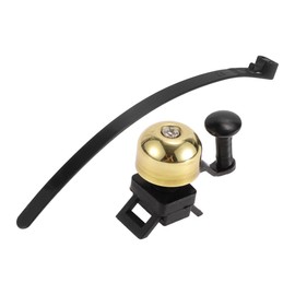 TUCKBOLD MTB Mountain Bike Road Bike Bicycle Trigger Bell Clean Sound Quick Release Strap Design Adjustable Cycling Handlebar Bell Gold Tone for Adults