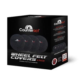 Counteract CBB-WTFC Felt Covers to Protect Rims - 4 Pack - Includes Fixing Lines and Plastic Clips - Wheel Totes Sold Separately - Designed to Fit Tires 20" to 31" in Diameter