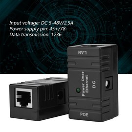 2Pcs POE Power Supply Module, Simple Wall Mounted 10-100Mbps Network Combiner Power Supply Module,POE Power Supply Module POE Injector Ethernet Adapter