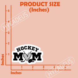 (3Pcs) Hockey Mom Sticker Hockey Stickers Waterproof Vinyl Decal for Books, Laptops, Phones, Tumblers, Water Bottles, Gifts for Women Mom Grandma Mama, Hockey Lover, Size 3 x 1.9 Inch