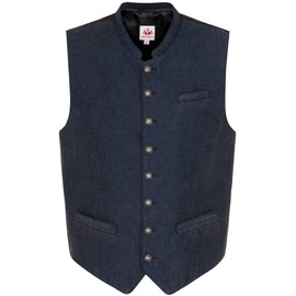 Spieth & Wensky Men's Pinto Costume Vest, Dark blue/black (4870)