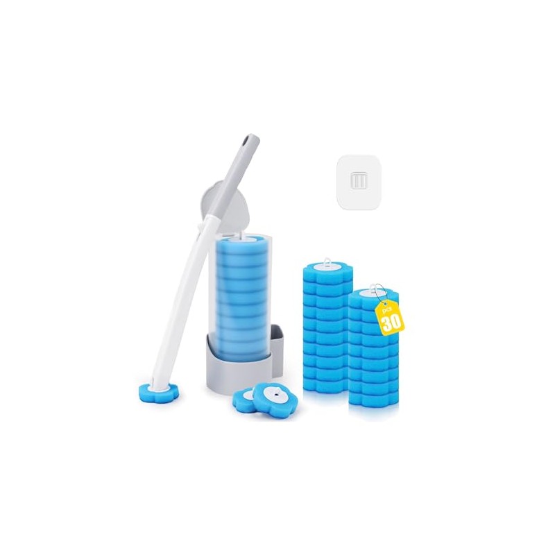 Escobilla Para Inodoro Desechable, Cepillo Para Baño Con 30pcs Toilet