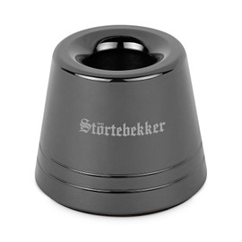 Störtebekker® premium shaving stand "Hamburg" made of stainless steel in black - suitable for (Störtebekker) safety razors "Hamburg" - high-quality accessories - non-slip base - solid stand - 125 g
