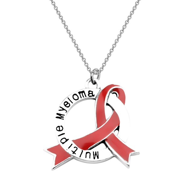 CENWA - Collar con lazo rojo para concienciación de mieloma