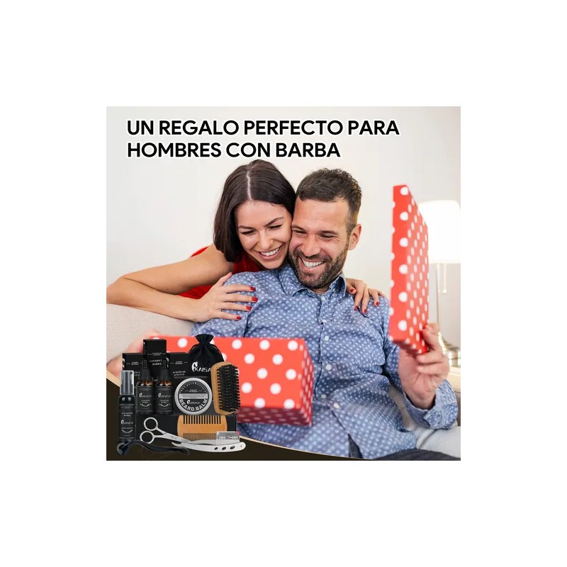 Kit Barba Cuidado Para Hombres Herramientas De Bigote 11pcs