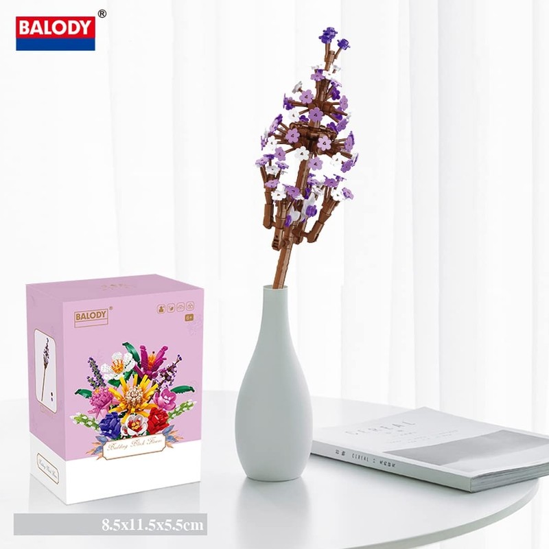 Flower Model for Building with Small Building Blocks. Lavender