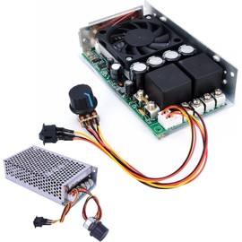 DC Motor Speed Controller, PWM Motor Speed Controller, 10-50V 100A 3000W PWM Control Switch Governor for Digital Display of DC Motor Speed Controller