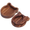 Guitar Pick Box Sapele Wood Cartoon Bear Instrument Accessories Storage
