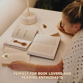 3 Pack Magnetic Bookmarks - PU Leather Bookmark Clips with Strong Magnets, Decorative Reading Markers for Books, Perfect Gift for Teachers, Students & Book Lovers