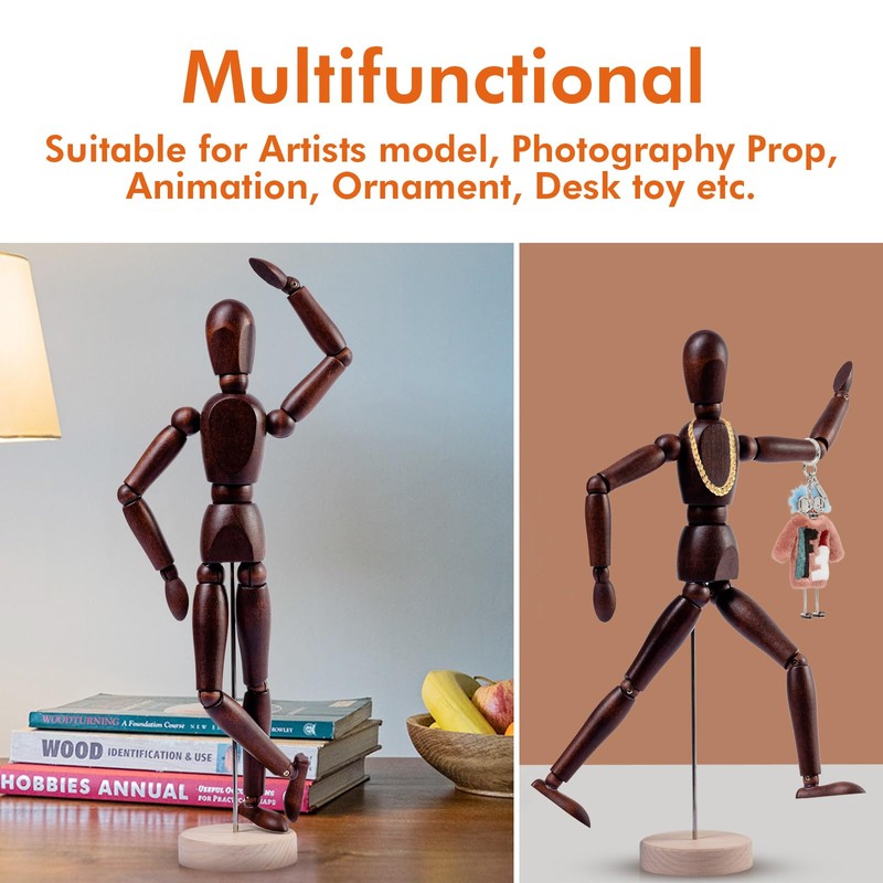 Falling in Art 12Inch Drawing Mannequin, Wooden Human Model for