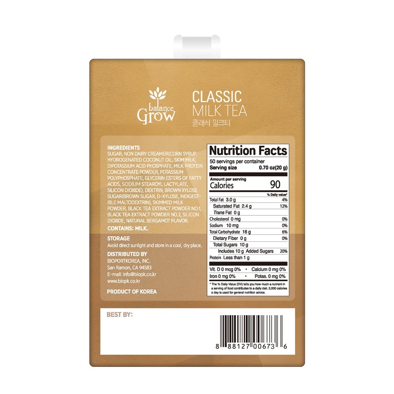Balance Grow Classic Milk Tea 35 Oz (0.70oz (20 g)
