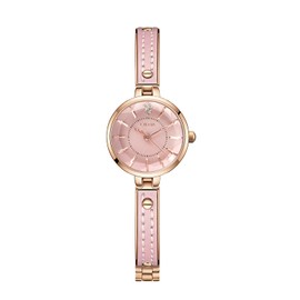 CILOA Women's Watch Pink Dial & Gold Bracelet – Waterproof Scratch-Resistant Fashion Ladies Wrist Watch for Women