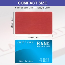 PATIKIL 15 Pack Metal Business Cards Anodized 0.8mm Thick Anodized Aluminum Blanks Name Card 3.4x2.1Inch Laser Engrave Printable Name Card for Custom DIY, Red