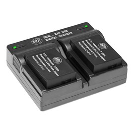 BM 2-Pack of LP-E17 Batteries and Dual Battery Charger for Canon EOS R10, EOS M6 Mark II, SL2, SL3, EOS RP, EOS M3, EOS M5, EOS M6, Rebel T6i, T6s, T7i, EOS 77D, EOS 750D, EOS 760D, EOS 8000D Cameras
