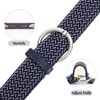 JASGOOD Women Braided Woven Elastic Stretch Belt Canvas Casual Belt