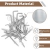 Wokape 120Pcs 6 Sizes Metal Screw-in Square Bend Hooks Kit,