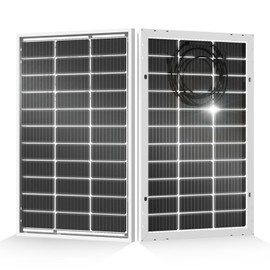 ECO-WORTHY 200 Watt Bifacial Solar Panel 2pcs 100 Watt Monocrystalline Solar Panel Module Off Grid PV Power for Home, Camping, Boat, Shed Farm, RV,12V/24V Battery