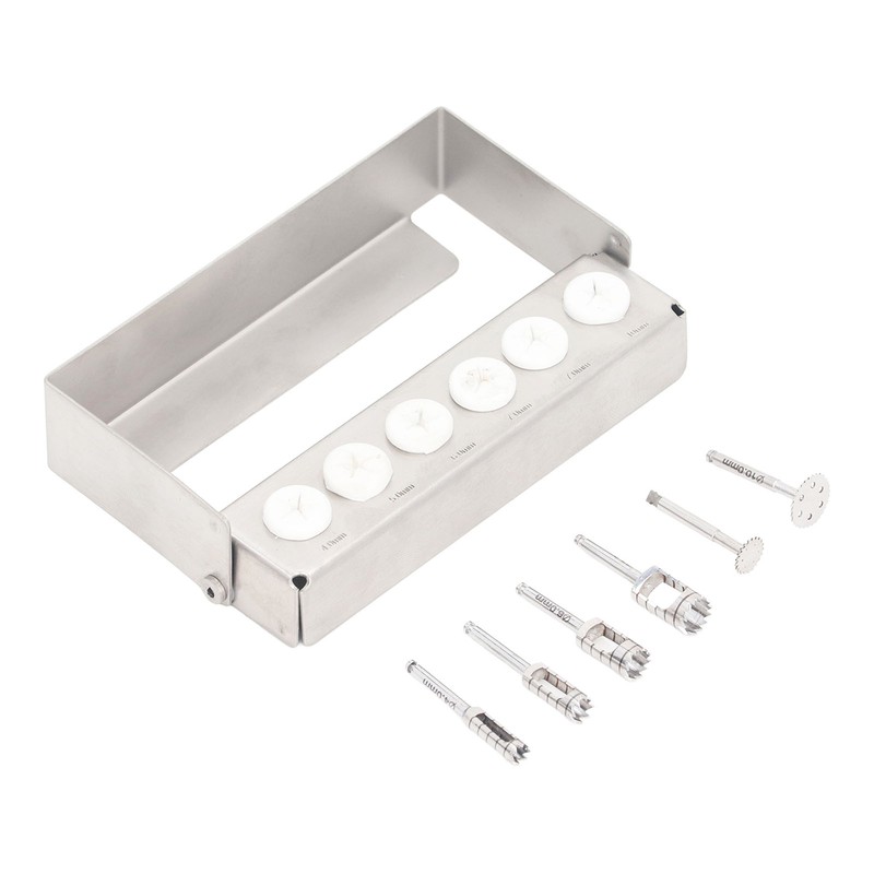 6pcs Dental Trephine Kit 4 To 10mm Surgery Tools Bur