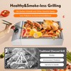 Fichiouy1800W Countertop Barbecue Grill Smokeless Oven Grill Stainless Steel, 110V