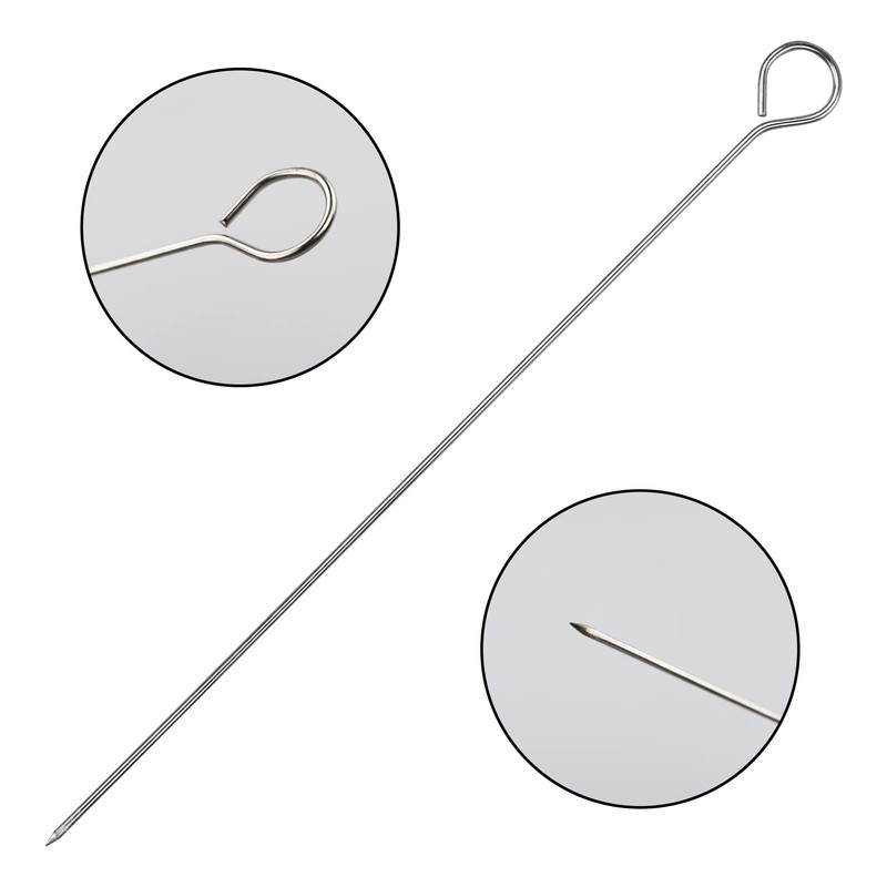30 Pieces Kebab Skewers Reusable Stainless Steel Grilling BBQ Stick