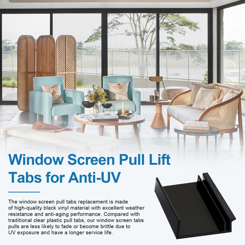 10 Pack Window Screen Pull Tabs, Window Screen Lift Tabs