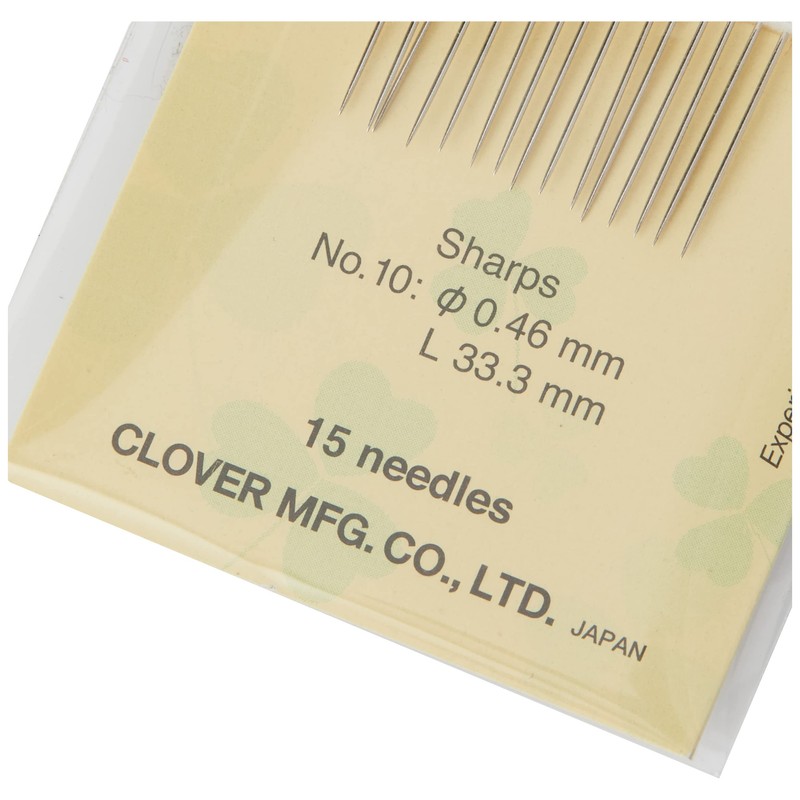 Clover Gold Eye Applique Needles - Size 10 15/Pkg