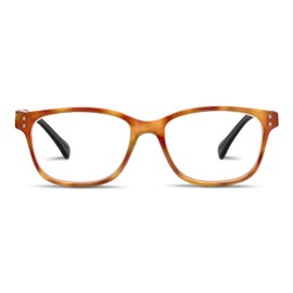 Peepers by PeeperSpecs Women's Nature Walk-Amber Tortoise/Black +3.00 Soft Square Reading Glasses, 3