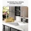 FORIOUS Waterfall Kitchen Faucet with Pull Down Sprayer, 5 Spout
