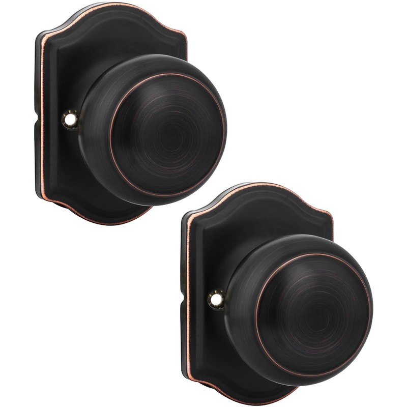 Goldenwarm Oil Rubbed Bronze Dummy Door Knobs, Single Side Bronze