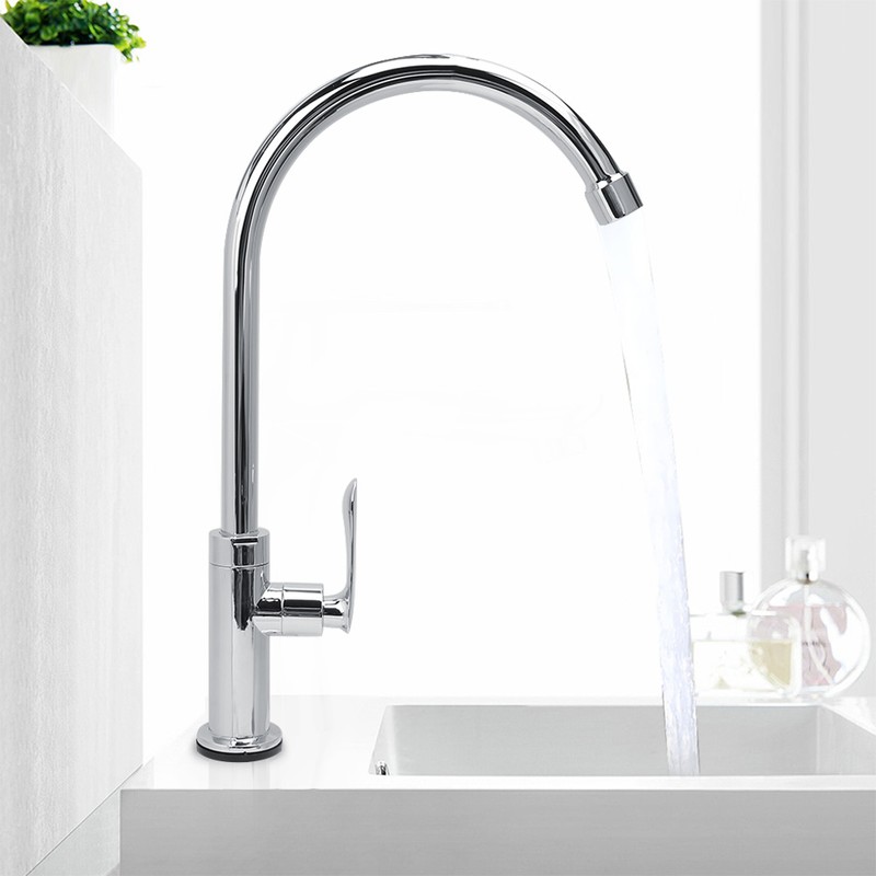 Household Kitchen Water Faucet Tap Chrome Plated Bathroom Kitchen Faucet