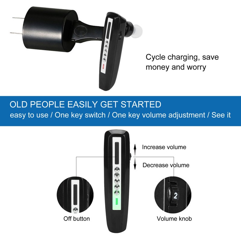 Hearing Aid Rechargeable Bluetooth Portable Sound Amplifier for the Elderly