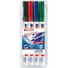 Edding 4-8400-4 Permanent Markers (Black, Blue, Green, Red, Multicolour)